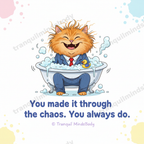 Stress Relief Wellness Card Pack – Cartoon Edition – 5 Digital Cards