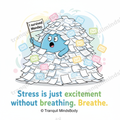 Stress Relief Wellness Card Pack – Cartoon Edition – 5 Digital Cards