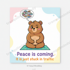 Stress Relief Wellness Card Pack – Cartoon Edition – 5 Digital Cards