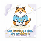 Mindfulness & Stillness Wellness Card Pack – Cartoon Edition – 5 Digital Cards