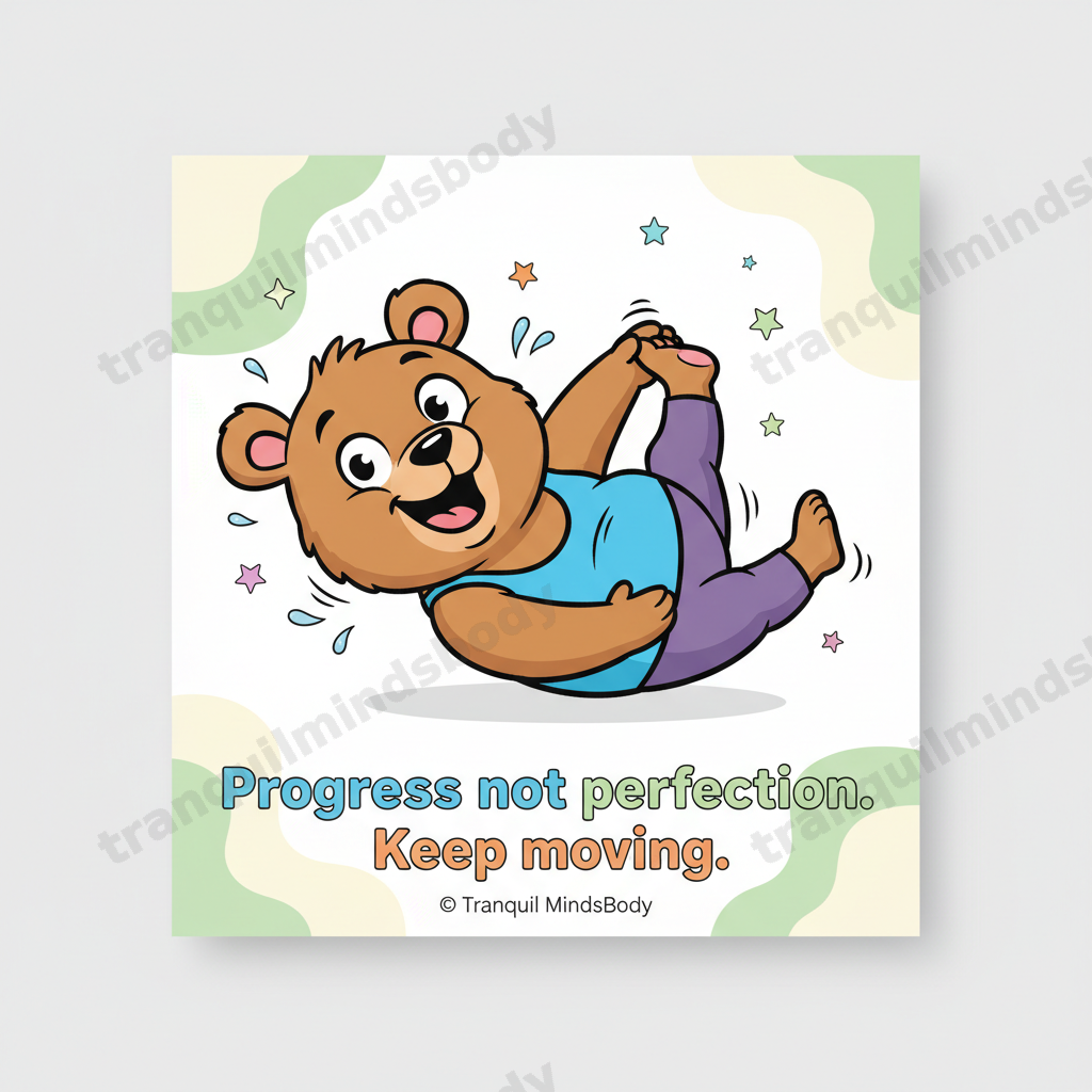 Movement & Recovery Wellness Card Pack – Cartoon Edition – 5 Digital Cards