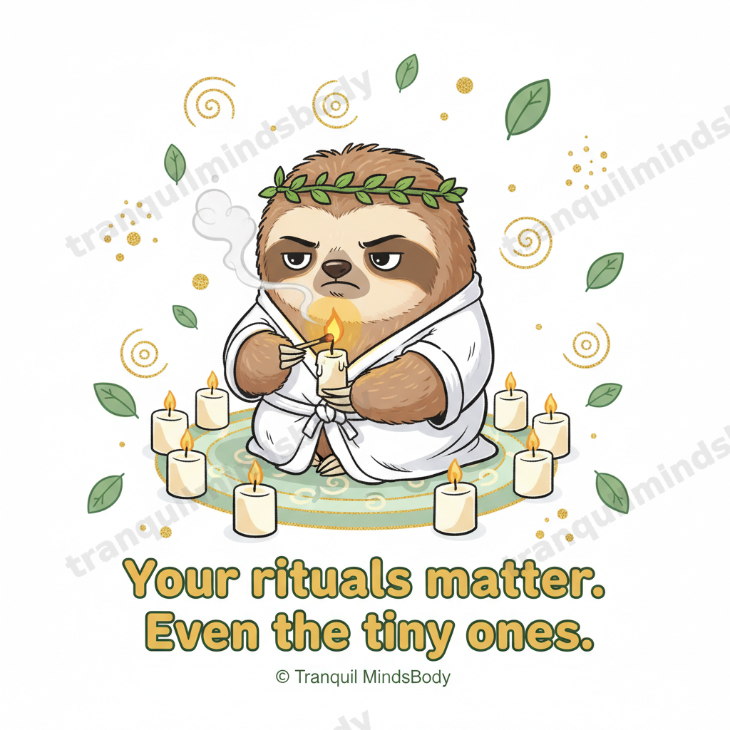 Self-Care Rituals Wellness Card Pack – Cartoon Edition – 5 Digital Cards