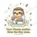 Self-Care Rituals Wellness Card Pack – Cartoon Edition – 5 Digital Cards