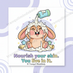 Self-Care Rituals Wellness Card Pack – Cartoon Edition – 5 Digital Cards