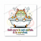 Self-Care Rituals Wellness Card Pack – Cartoon Edition – 5 Digital Cards