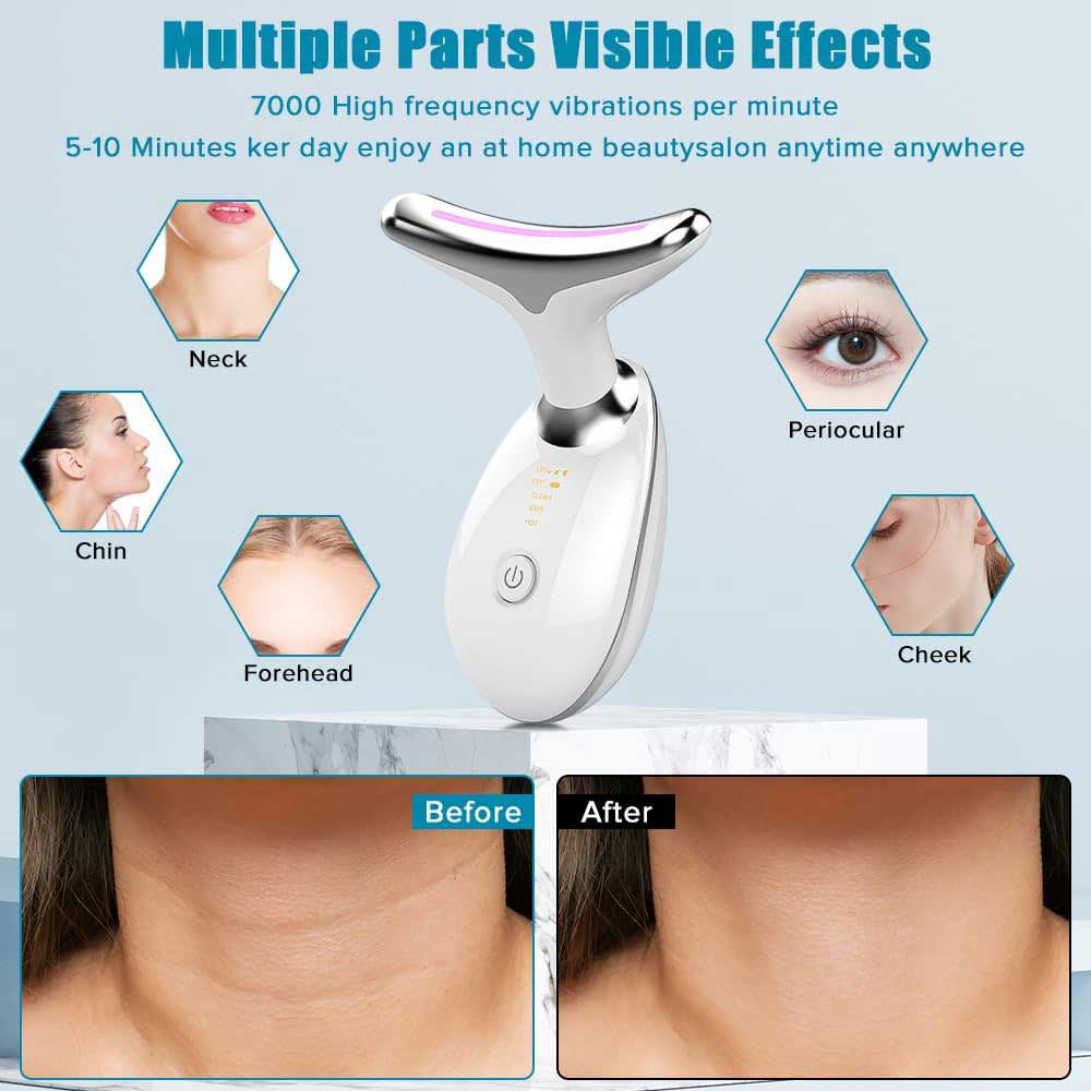 Masseur LED 3 modes pour le cou et le visage, pour une peau sculptée et jeune