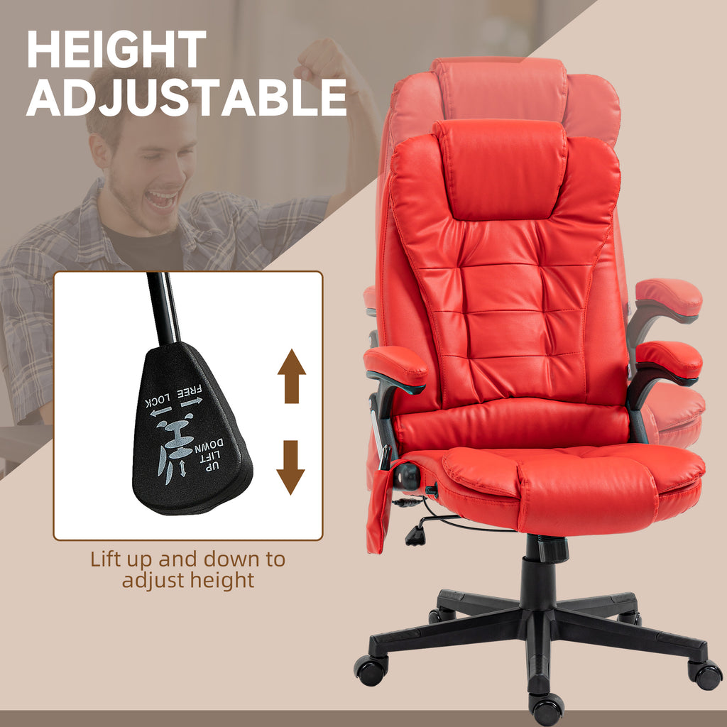 Red Heated Massage Chair