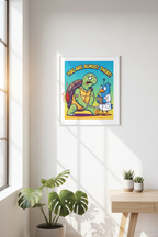 Cartoonish Wellness Poster No. 2 – Tortoise Mockup