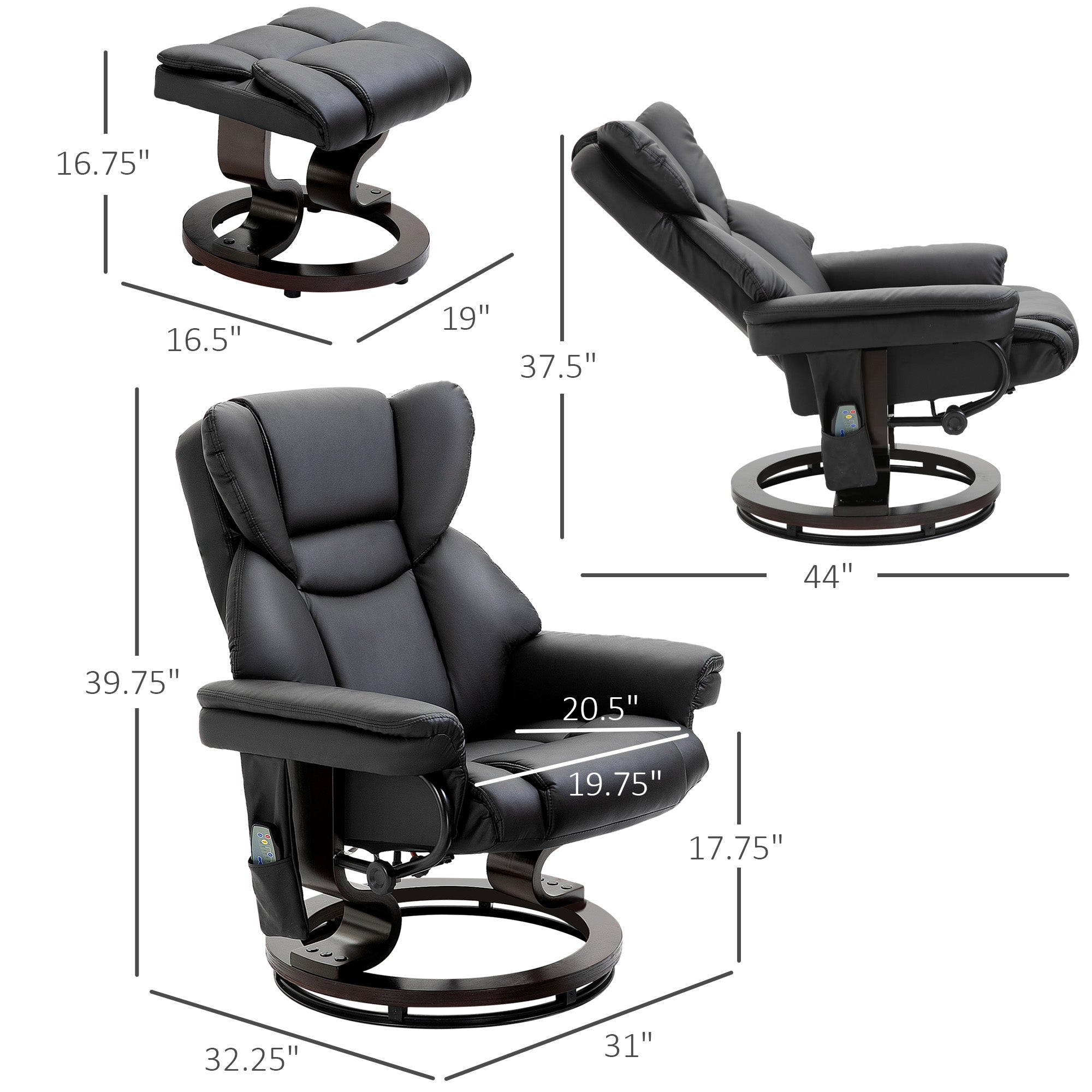360° Massage Recliner Chair