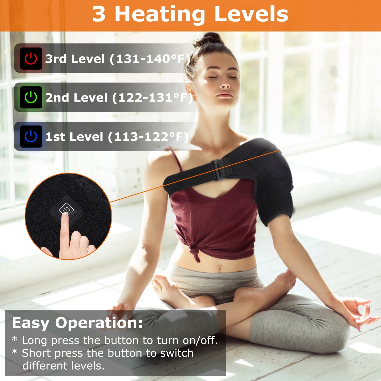 Soporte térmico para hombro ShoulderRelief para el dolor y la comodidad.