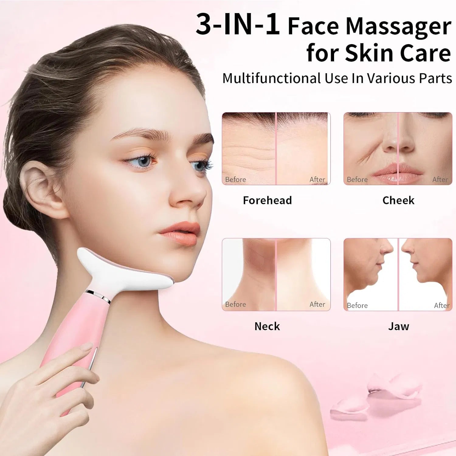 Masajeador facial y de cuello GlowLift para reafirmar la piel.