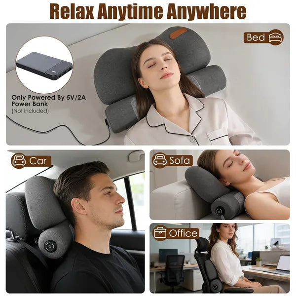 Almohada de espuma viscoelástica con calefacción NeckRelief para aliviar el dolor