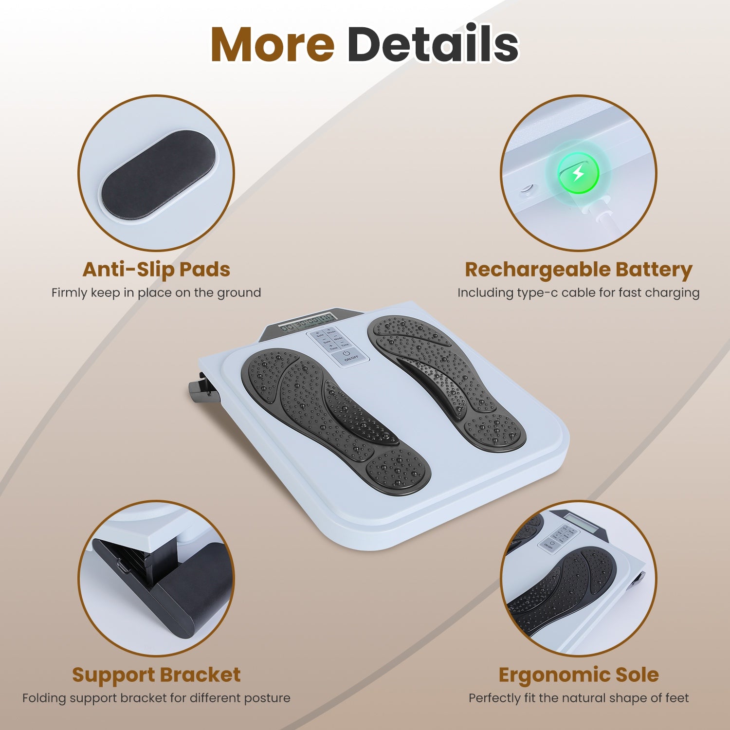 RelaxStep EMS Foot Massager For Circulation And Pain Relief