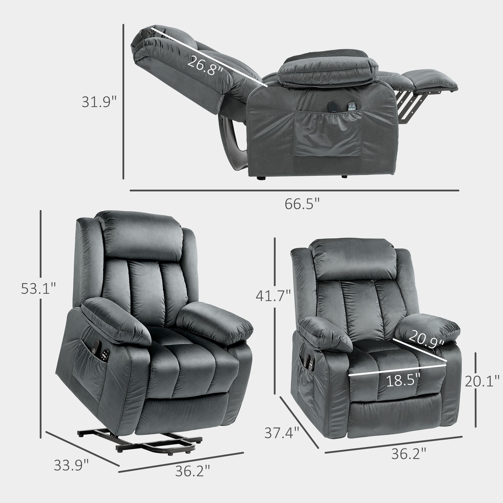 Power Lift Massage Recliner