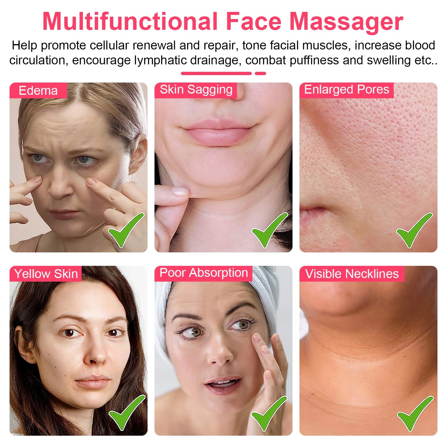 Masajeador facial de microcorriente GlowLift para reafirmar y tensar la piel.