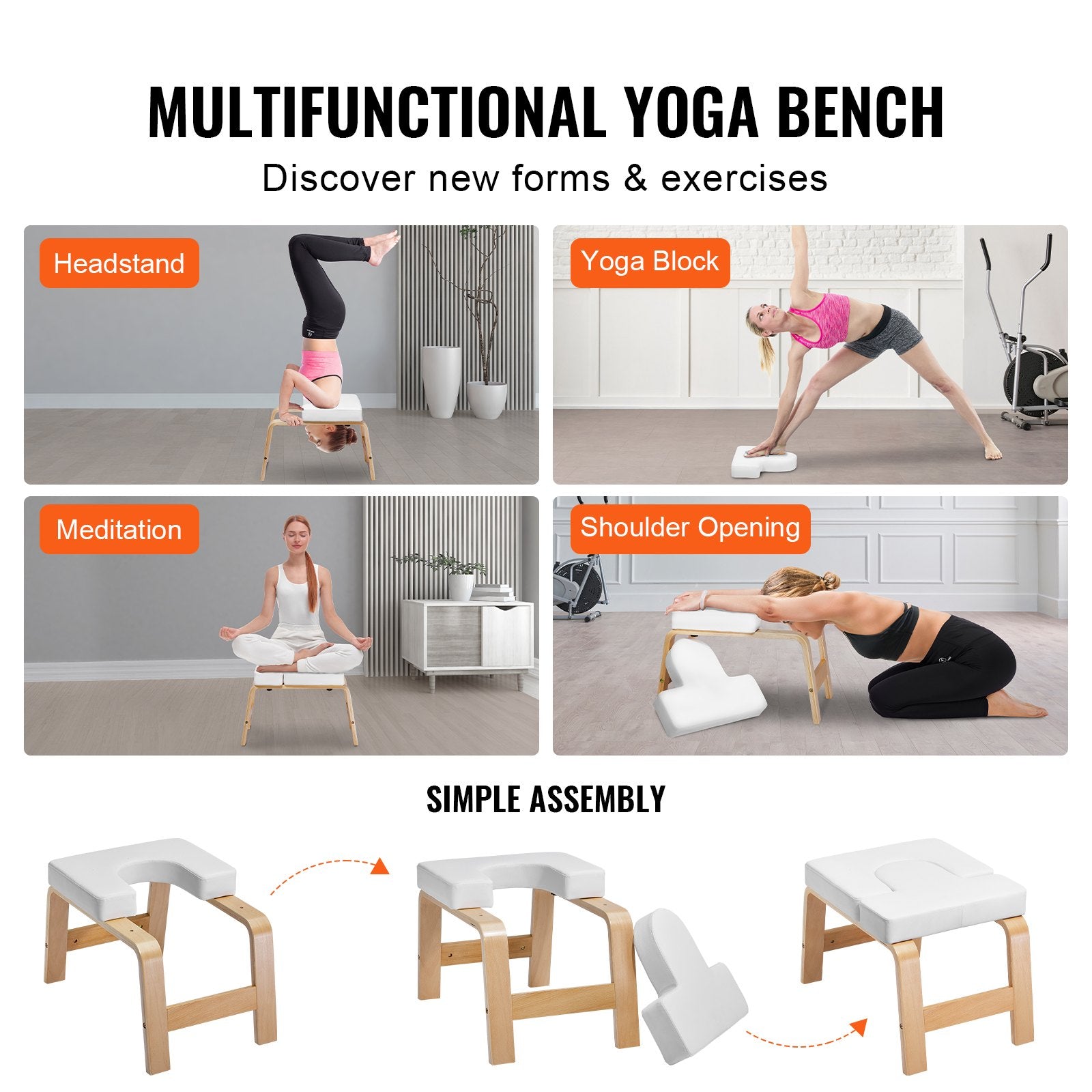 Yoga Headstand Bench For Balance Strength And Stress Relief