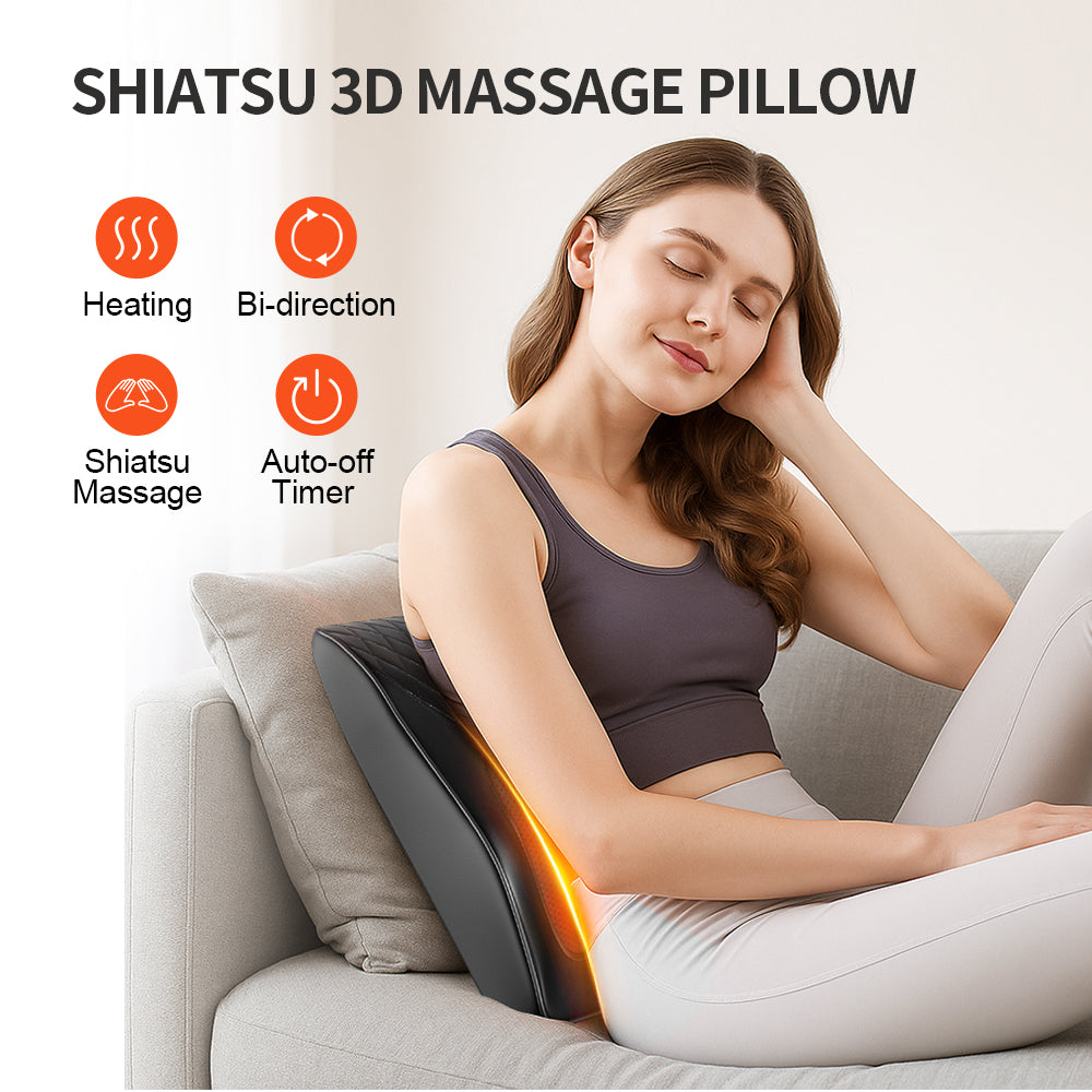 Coussin chauffant et masseur pour la nuque NeckRelief, pour une relaxation et un confort optimaux