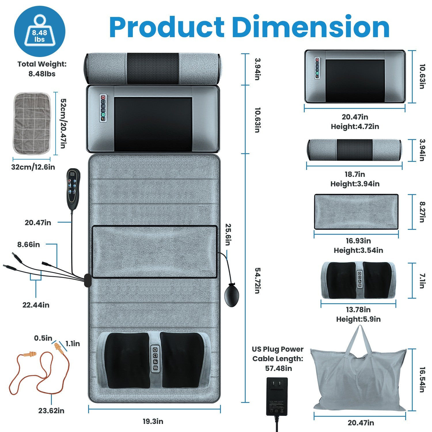 FullBody Relax Electric Massage Mat For Total Body Comfort